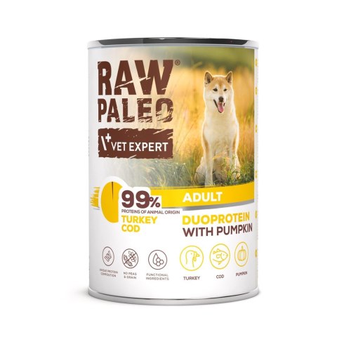 Raw Paleo Turkey&Cod Adult Can 400g Raw Paleo Turkey&Cod Adult Can 400g