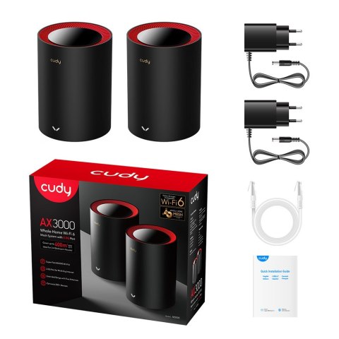 CUDY M3000(2-Pack) AX3000 Wi-Fi 6 Mesh CUDY M3000(2-Pack) AX3000 Wi-Fi 6 Mesh