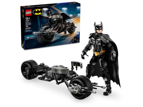 LEGO Super Heroes 76273 Figurka Batmana do zbudowania i batcykl LEGO Super Heroes 76273 Figurka Batmana do zbudowania i batcykl