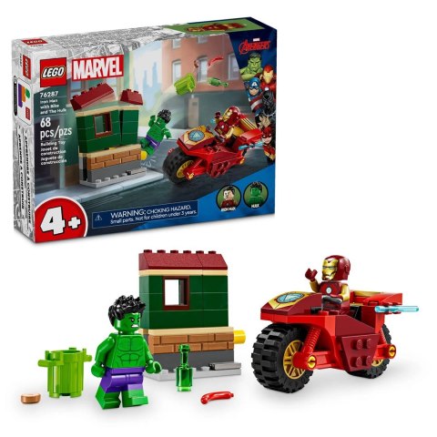 LEGO Super Heroes 76287 Iron Man z motocyklem i Hulk LEGO Super Heroes 76287 Iron Man z motocyklem i Hulk