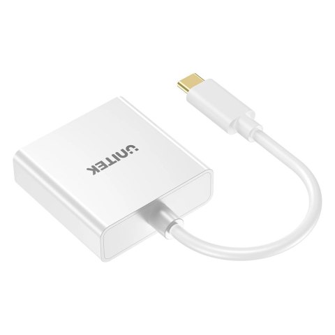 UNITEK ADAPTER USB-C-DVI 1080P@60HZ,BIAŁY,15CM M/F UNITEK ADAPTER USB-C-DVI 1080P@60HZ,BIAŁY,15CM M/F