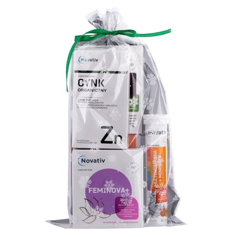 Zestaw Novativ: Żeń-szeń Complex, Multiwitamina&Minerały, Cynk, Feminova Zestaw Novativ: Żeń-szeń Complex, Multiwitamina&Minerały, Cynk, Feminova