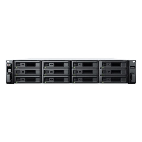 NAS Synology RS2423+; 2U RACK; 12x (3.5" SATA HDD/2.5" SATA SSD); AMD Ryzen V1780B, 8 GB DDR4 ECC UDIMM (max. 32GB), 2x 1GbE RJ- NAS Synology RS2423+; 2U RACK; 12x (3.5" SATA HDD/2.5" SATA SSD); AMD Ryzen V1780B, 8 GB DDR4 ECC UDIMM (max. 32GB), 2x 1GbE RJ-