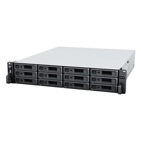 NAS Synology RS2423+; 2U RACK; 12x (3.5" SATA HDD/2.5" SATA SSD); AMD Ryzen V1780B, 8 GB DDR4 ECC UDIMM (max. 32GB), 2x 1GbE RJ- NAS Synology RS2423+; 2U RACK; 12x (3.5" SATA HDD/2.5" SATA SSD); AMD Ryzen V1780B, 8 GB DDR4 ECC UDIMM (max. 32GB), 2x 1GbE RJ-