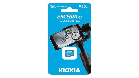 KIOXIA 512GB microSD KIOXIA Exceria (gen 2) UHS I U3 V30 with adapter KIOXIA 512GB microSD KIOXIA Exceria (gen 2) UHS I U3 V30 with adapter