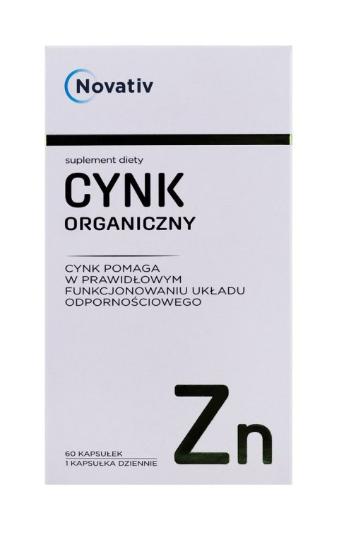 Novativ Cynk organiczny 60 kaps. Novativ Cynk organiczny 60 kaps.