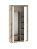 Szafa 106x210x37 WARSAW dąb craft/biały poł.