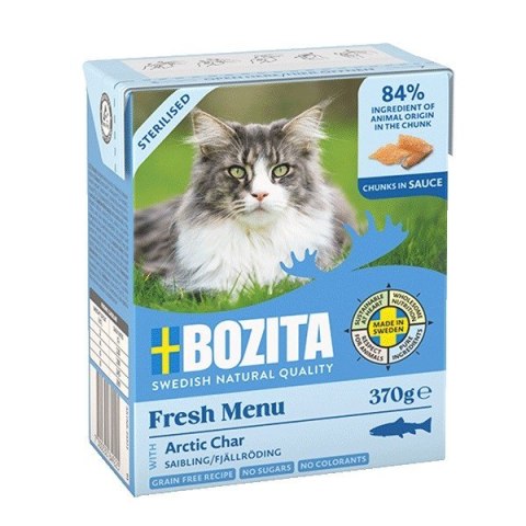 BOZITA Sterylised - Kawałeczki w sosie z pstrągiem - mokra karma dla kota -370g BOZITA Sterylised - Kawałeczki w sosie z pstrągiem - mokra karma dla kota -370g