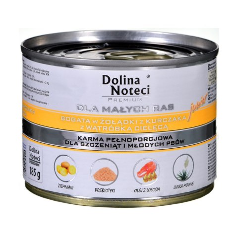 Karma DOLINA NOTECI Premium Junior żołądki z kurczaka z wątróbką cielęcą (0,185 kg ) Karma DOLINA NOTECI Premium Junior żołądki z kurczaka z wątróbką cielęcą (0,185 kg )
