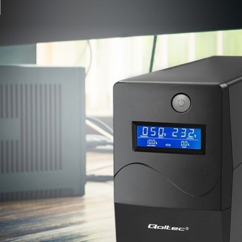 QOLTEC ZASILACZ AWARYJNY UPS 650VA | 360W | LCD | USB | RJ45 (WYPRZEDAŻ) QOLTEC ZASILACZ AWARYJNY UPS 650VA | 360W | LCD | USB | RJ45 (WYPRZEDAŻ)