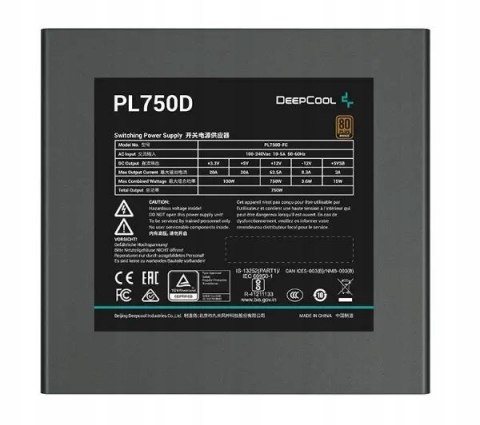 Zasilacz DeepCool PL750-D 750W 80 Plus Bronze Zasilacz DeepCool PL750-D 750W 80 Plus Bronze