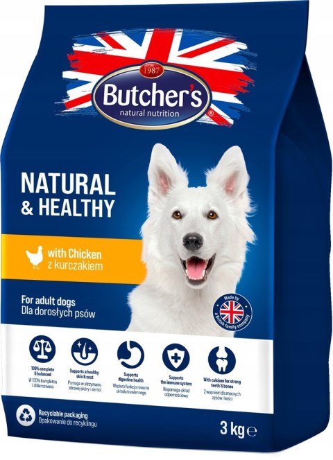BUTCHER'S z kurczakiem 3kg - sucha karma dla psa (WYPRZEDAŻ) BUTCHER'S z kurczakiem 3kg - sucha karma dla psa (WYPRZEDAŻ)