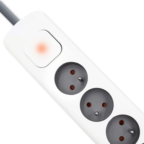 QOLTEC LISTWA ZASILAJĄCA ANTYPRZEPIĘCIOWA | 6 GNIAZD | 2 X USB | 1.8M | BIAŁO-SZARA QOLTEC LISTWA ZASILAJĄCA ANTYPRZEPIĘCIOWA | 6 GNIAZD | 2 X USB | 1.8M | BIAŁO-SZARA