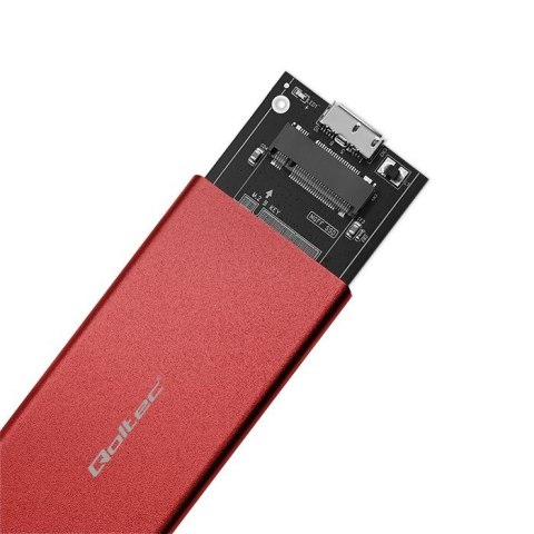 QOLTEC OBUDOWA NA DYSK M.2 SSD | SATA | NGFF | USB 3.0 | SUPER SPEED 5GB/S | 2TB | CZERWONY QOLTEC OBUDOWA NA DYSK M.2 SSD | SATA | NGFF | USB 3.0 | SUPER SPEED 5GB/S | 2TB | CZERWONY