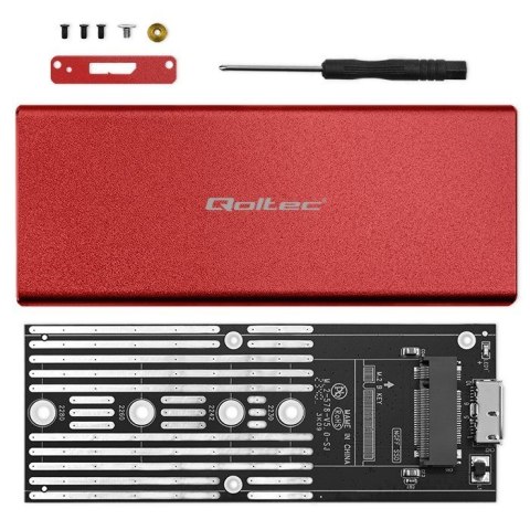 QOLTEC OBUDOWA NA DYSK M.2 SSD | SATA | NGFF | USB 3.0 | SUPER SPEED 5GB/S | 2TB | CZERWONY QOLTEC OBUDOWA NA DYSK M.2 SSD | SATA | NGFF | USB 3.0 | SUPER SPEED 5GB/S | 2TB | CZERWONY