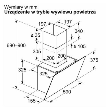 Okap BOSCH DWK65DK20 (WYPRZEDAŻ) Okap BOSCH DWK65DK20 (WYPRZEDAŻ)