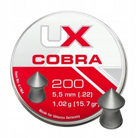 Śrut 5,5 mm UMAREX COBRA szpic molet. 200szt Śrut 5,5 mm UMAREX COBRA szpic molet. 200szt