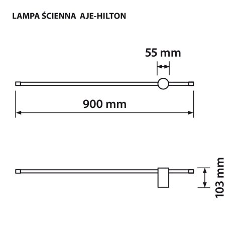 Lampa ścienna LED Activejet AJE-HILTON Black NW Lampa ścienna LED Activejet AJE-HILTON Black NW