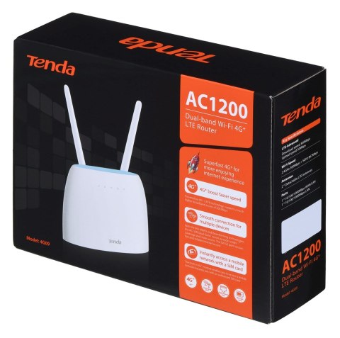 TENDA 4G09 Dwupasmowy router WiFi 3G 4G+ LTE AC1200 TENDA 4G09 Dwupasmowy router WiFi 3G 4G+ LTE AC1200