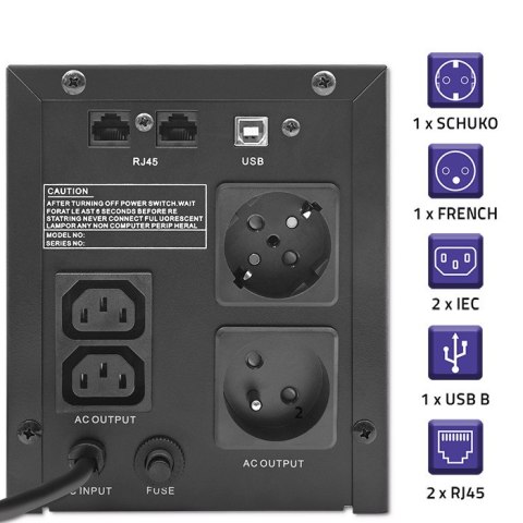 QOLTEC ZASILACZ AWARYJNY UPS LINE INTERACTIVE | MONOLITH | 2000VA | 1200W | LCD | USB (WYPRZEDAŻ) QOLTEC ZASILACZ AWARYJNY UPS LINE INTERACTIVE | MONOLITH | 2000VA | 1200W | LCD | USB (WYPRZEDAŻ)