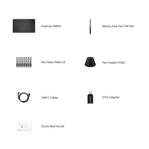 Tablet graficzny Huion H580X (WYPRZEDAŻ) Tablet graficzny Huion H580X (WYPRZEDAŻ)