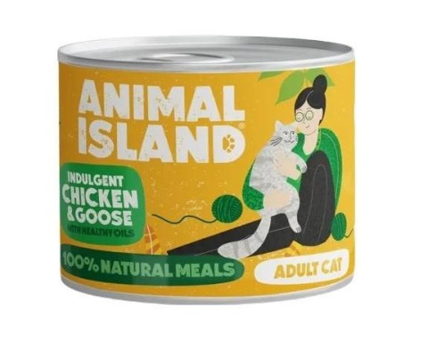 ANIMAL ISLAND Kurczak i gęś - Karma mokra dla kotów - 200g ANIMAL ISLAND Kurczak i gęś - Karma mokra dla kotów - 200g