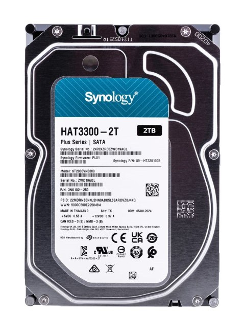 Synology HDD Plus Series (2TB; 3.5"; SATA) Synology HDD Plus Series (2TB; 3.5"; SATA)