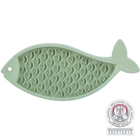 Taca na przysmaki Lick'n'Snack, dla kota, w kształcie ryby, petrol, silikon, 28 cm, Taca na przysmaki Lick'n'Snack, dla kota, w kształcie ryby, petrol, silikon, 28 cm,