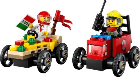 LEGO CITY 60458 Zestaw wyścigówek: pizza kontra wóz strażacki LEGO CITY 60458 Zestaw wyścigówek: pizza kontra wóz strażacki