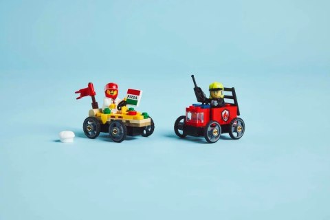 LEGO CITY 60458 Zestaw wyścigówek: pizza kontra wóz strażacki LEGO CITY 60458 Zestaw wyścigówek: pizza kontra wóz strażacki