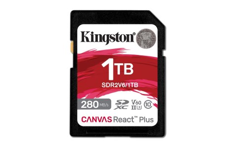 KINGSTON microSDXC Canvas 1TB React Plus UHS-II 280R/150W U3 V60 for Full HD/4K KINGSTON microSDXC Canvas 1TB React Plus UHS-II 280R/150W U3 V60 for Full HD/4K