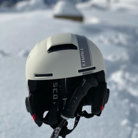 Kask narciarski Bluetooth 54-58cm Intercom/SOS biał Kask narciarski Bluetooth 54-58cm Intercom/SOS biał