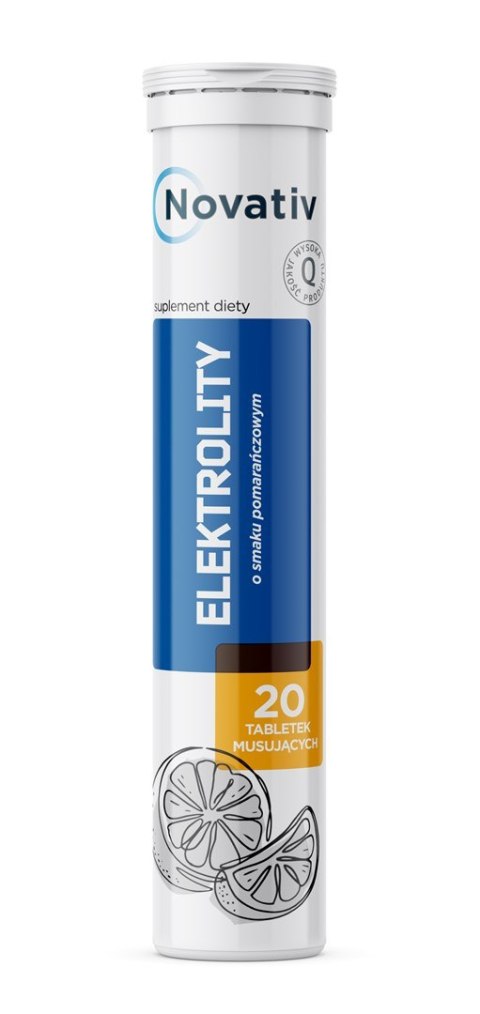 Novativ Elektrolity 20 tabletek musujących Novativ Elektrolity 20 tabletek musujących