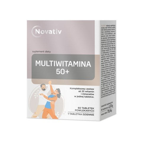 Novativ Multiwitamina 50+ 60 tabletek powlekanych Novativ Multiwitamina 50+ 60 tabletek powlekanych
