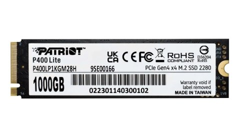 SSD Patriot Viper P400 Lite M.2 PCI-Ex4 NVMe 1000GB SSD Patriot Viper P400 Lite M.2 PCI-Ex4 NVMe 1000GB