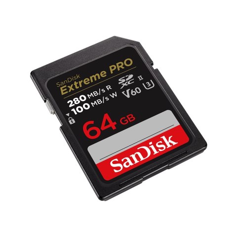 KARTA SANDISK EXTREME PRO SDXC 64GB 280/100 MB/s V60 UHS-II KARTA SANDISK EXTREME PRO SDXC 64GB 280/100 MB/s V60 UHS-II