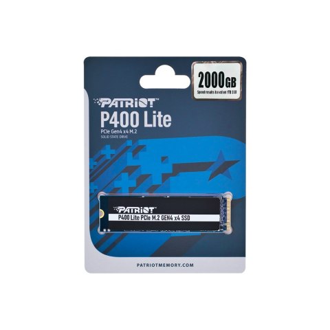 Dysk SSD Patriot P400 Lite 2TB M.2 2280 PCI-E x4 Gen4 NVMe (P400LP2KGM28H) Dysk SSD Patriot P400 Lite 2TB M.2 2280 PCI-E x4 Gen4 NVMe (P400LP2KGM28H)