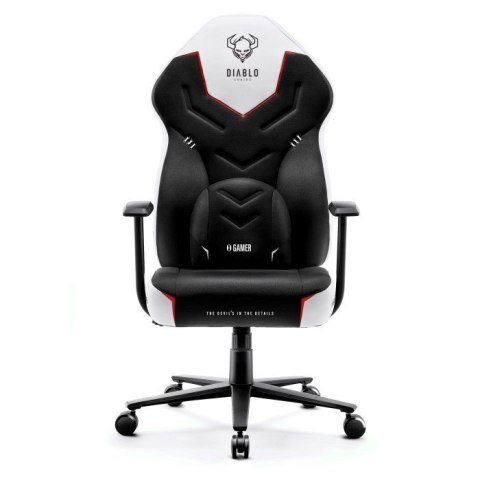 Fotel gamingowy DIABLO X-GAMER fotel czarno-biały Fotel gamingowy DIABLO X-GAMER fotel czarno-biały