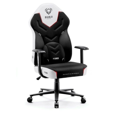 Fotel gamingowy DIABLO X-GAMER fotel czarno-biały Fotel gamingowy DIABLO X-GAMER fotel czarno-biały