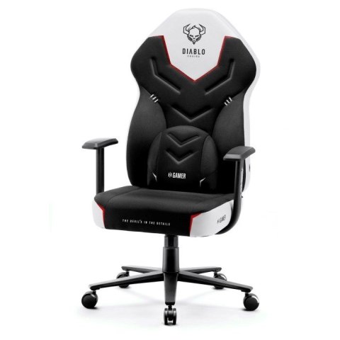 Fotel gamingowy DIABLO X-GAMER fotel czarno-biały Fotel gamingowy DIABLO X-GAMER fotel czarno-biały