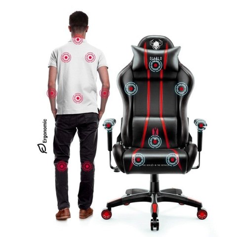 Fotel gamingowy DIABLO X-ONE 2.0 normal fotel czarno-czerwony Fotel gamingowy DIABLO X-ONE 2.0 normal fotel czarno-czerwony