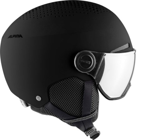 Kask narciarski ALPINA ARBER VISOR Q LITE BLACK 54-58 (WYPRZEDAŻ) Kask narciarski ALPINA ARBER VISOR Q LITE BLACK 54-58 (WYPRZEDAŻ)