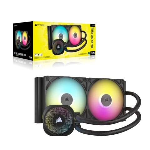 CORSAIR iCUE LINK TITAN 280 RX RGB AIO, 280mm Radiator, Liquid CPU Cooler CORSAIR iCUE LINK TITAN 280 RX RGB AIO, 280mm Radiator, Liquid CPU Cooler