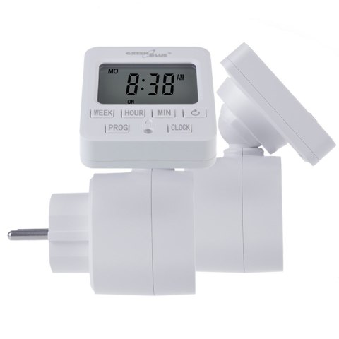 GREENBLUE WŁĄCZNIK CZASOWY- TIMER CYFROWY MAX. OBCIĄŻENIE 16A, IP20 GB605 E GREENBLUE WŁĄCZNIK CZASOWY- TIMER CYFROWY MAX. OBCIĄŻENIE 16A, IP20 GB605 E
