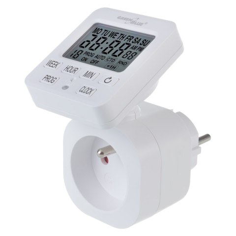 GREENBLUE WŁĄCZNIK CZASOWY- TIMER CYFROWY MAX. OBCIĄŻENIE 16A, IP20 GB605 E GREENBLUE WŁĄCZNIK CZASOWY- TIMER CYFROWY MAX. OBCIĄŻENIE 16A, IP20 GB605 E