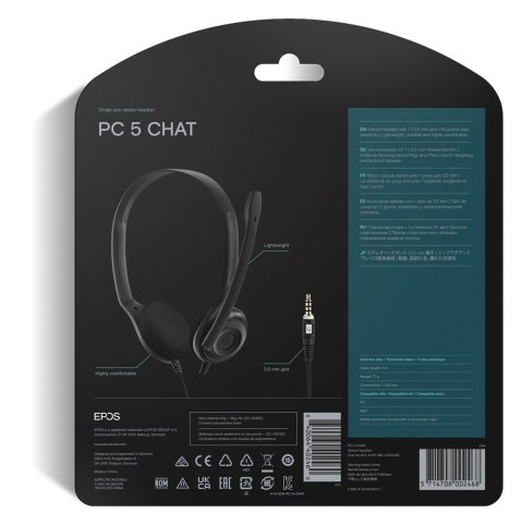 EPOS SŁUCHAWKA PC5 CHAT EPOS SŁUCHAWKA PC5 CHAT