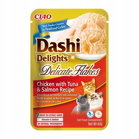 INABA CAT DASHI DELIGHTS FLAKES CHICK.TUN&SALM 40g INABA CAT DASHI DELIGHTS FLAKES CHICK.TUN&SALM 40g