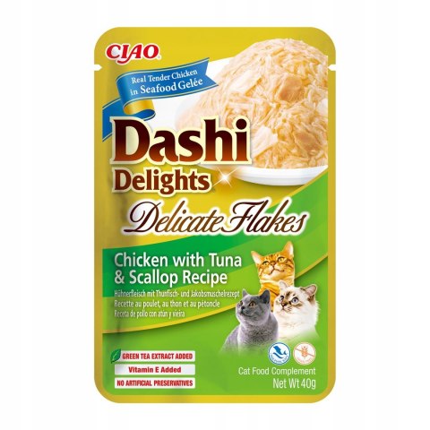 INABA CAT DASHI DELIGHTS FLAKES CHICK.TUN&SCAL 40g INABA CAT DASHI DELIGHTS FLAKES CHICK.TUN&SCAL 40g
