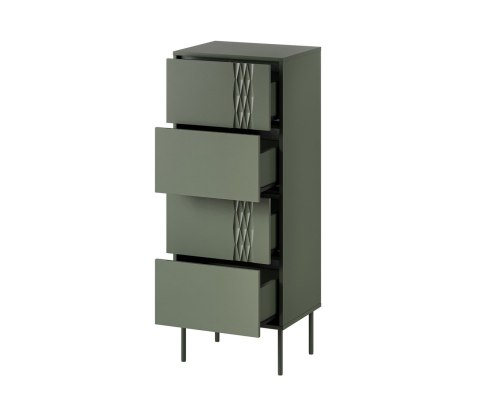 Komoda 4S TRESSE 50x40x125 zieleń mat Komoda 4S TRESSE 50x40x125 zieleń mat