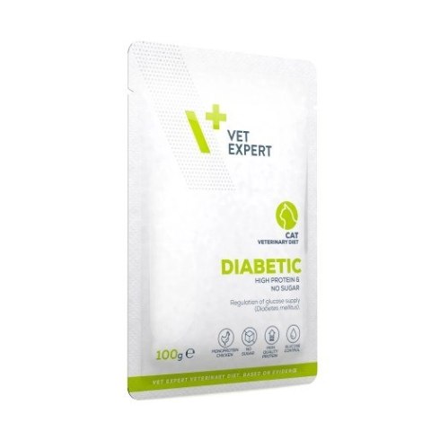VetExpert Veterinary Diet Diabetic Cat 100g Pouch VetExpert Veterinary Diet Diabetic Cat 100g Pouch